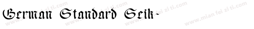 German Standard Seik字体转换